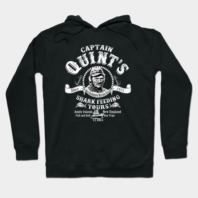 Quint Shark Feeding Tour Hoodie by Alema Art